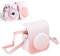 Camera Case for Fujifilm Instax Mini 12 Cameras, PU Leather Protective Case Cover Bag with Adjustable Shoulder Strap, Instant Mini 12 Case (Pink)