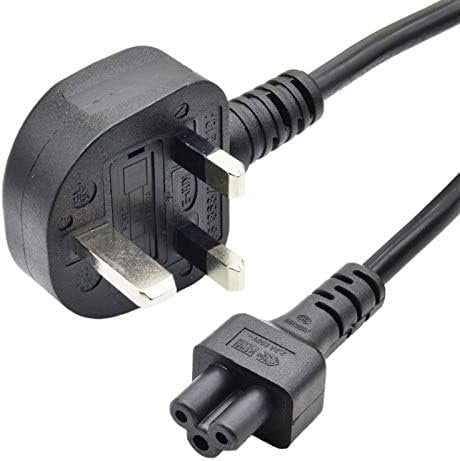 C5 Cloverleaf Micky Mouse Power Supply Adapter Cord Mains Cable Lead Clover Lead UK Plug for Laptop Acer Dell HP Compaq Sony Toshiba Vaio Delta etc 0.85M (85CM) Long