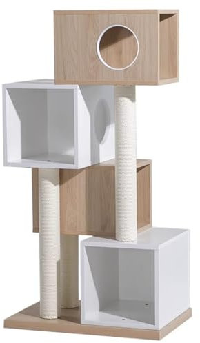 GNbow Cat Tree For Large Cats 20 Lbs Heavy Duty, Modular Mansion Cat Condo And Climbing Tree