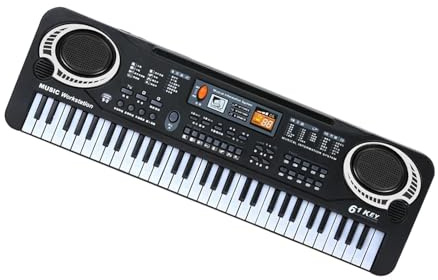 electronic Piano Keyboard 61 Keys Black Digital Electronic Keyboard Electric Piano Keyboard Musical Instrument Piano With Mini Microphone