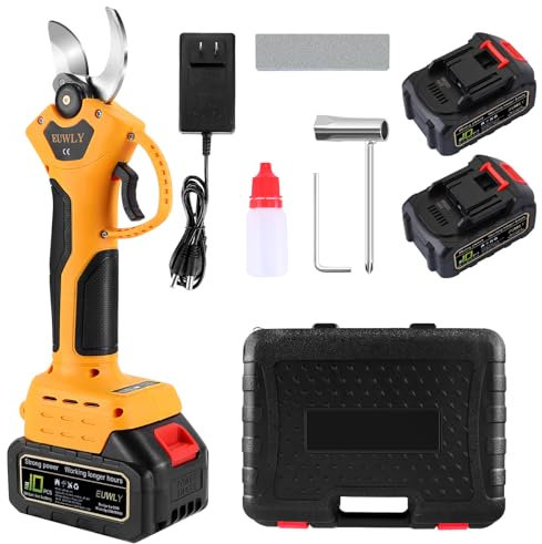 Forbici da potatura elettriche, forbici da potatura a batteria, diametro forbici da potatura da 40 mm, 2 x 3000 mAh,forbici da potatura con motore brushless per giardinaggio, alberi da frutto
