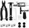 3 Fahrradkette Werkzeug(Kettennieter Fahrrad, Kettenzange, Kettenlehre), 3 Paar Kettenschloss Zange(6-8,9-10,11-12 Gang), 16 in 1 Fahrrad Multitool, 1 Box mit Fahrradreifenflicken, Fahrrad Werkzeugset