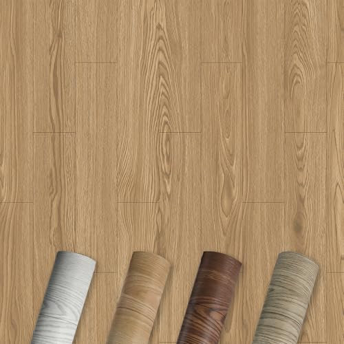 Selbstklebende Holzoptik Vinylboden, PVC Bodenbelag, Vinyl-Fußböden Bodenfliesen Wasserfest, Langlebig Designbelag für Wohnzimmer, Schlafzimmer, Büros 60x300cm Walnuss
