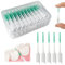 150 PCS Cepillos Interdentales de Silicona,Hilo Dental de Doble Uso,Palillos Interdentales Reutilizables para Limpieza Dental Eficaz,Cepillo de Dientes Ultradelgado con Caja para Higiene Dental limpio
