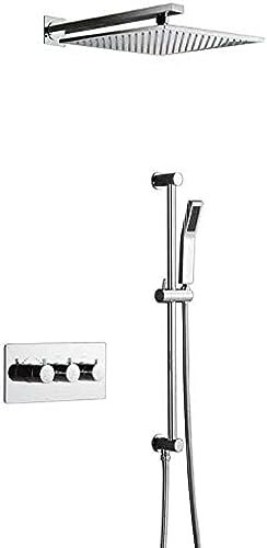 KFTLDYZL Juego de Grifo de Ducha montado en la Pared Grifo de Ducha de baño Control de termostato de baño Válvula de Ducha de latón Mezclador