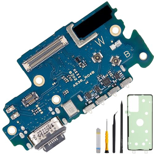 ZHUROUPU Ladeanschluss Dock Connector Ersatz für Galaxy A53 5G SM-A536B | Schnellladefunktion, integrierte Mikrofon-/Kopfhörerbuchse, passgenau, wasserfester Klebstoff, einfache Installation