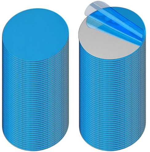 100 Stück Metallplatte Selbstklebend Silber 30mm Rund Magnete für Tonie Rack Tonie Magnetpunkte