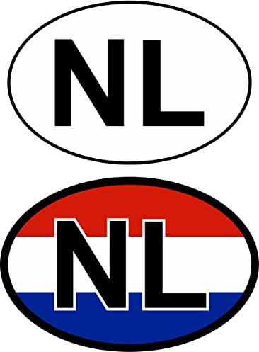 Daged Niederlande Aufkleber Auto Auslandskennzeichen 2 Stück Sticker - Länderkennung Urlaub AKZ