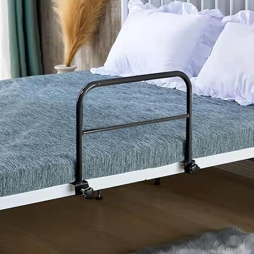 BOHJPIS Bettgitter für Ältere Bettschienen für ältere Erwachsene zum Aufstecken,Sturzprophylaxe am Bett, Stabilitätsstangengriff, geeignet für Schwangere, Kinder,Behinderte (Schwarz)
