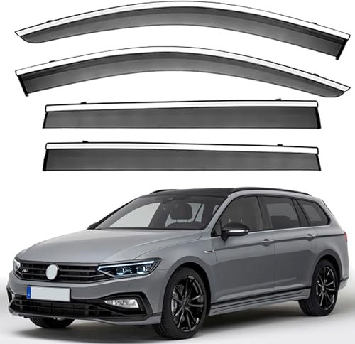 YDLYDL Windabweiser für VW Passat Variant MK8-B8 2016-2024, Integrierte Auto-Fensterdeflektoren gegen Regen & Wind | Leicht zu montieren