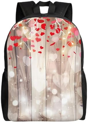 Sacs à dos de voyage pour ordinateur portable, résistant à l'eau, sac à dos décontracté pour homme, femme, cœur rouge