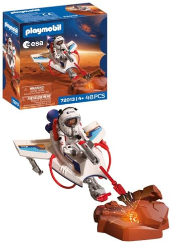 Playmobil Space ESA Space Glider, Astronaute - Véhicule Volant avec Fonction de tir et Bras articulé, Jouet de Haute qualité, Amusant pour Les Enfants de 4 Ans et Plus, 72013