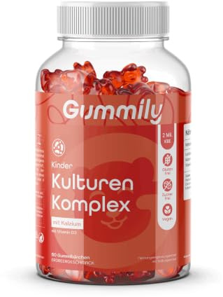 Gummily® Kulturen Gummibärchen für Kinder - Lactobacillus paracasei, 2 Mrd. KBE, Calcium & Vitamin D3-60 Stück