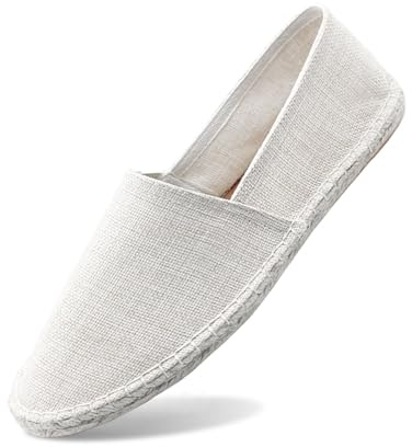 Generisch Espadrilles Für Damen & Herren, Leinen Herren Gesundheitsschuhe Canvas Espadrilles Flache Slipper Sommer Sommerschuhe, 36-47