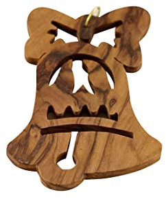 D.O.M. Olive Wood Christmas Tree Decoration Type 1 Bell