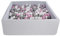 Velinda Bällebad Ballpool Kugelbad Bällchenbad Kinder-Pool mit 900 Bällen/120x120cm (Farbe der Bälle: weiß,rosa,grau)