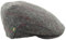 Mucros Weavers Irische Schiebermütze für Herren, Trinity Tweed, hergestellt in Irland, Dunkelgrau Fischgrät, X-Large