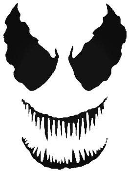 myrockshirt Venom Sinister ca.15cm Aufkleber Autoaufkleber Sticker Wandtattoo Decal UV& Waschanlagenfest Profi Qualität Decal