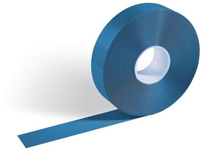 Durable Bodenmarkierungsband Duraline Strong, abriebfest und rutschhemmend, 50 mm x 1,2 mm x 30 m (B x H x L), RAL 5005 Signalblau, 172506 | Selbstklebendes Markierband, 50 mm breit, abriebfest, rutschhemmend R10, staplergeeignet, abgeschrägt