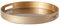 Argon Tableware 33cm Round Serving Tray with Handles - Gold - Metallic Finish Decorative Breakfast Tray Melamine Food Tray for Eating, Snacks, Drinks, Food Serving
