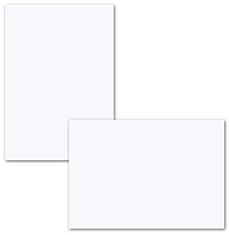 50x einfaches Einlege-Papier für A5 Faltkarten - hochweiß - 146 x 228 mm (14,6 x 22,8 cm) - ohne Falz - hochwertig Mattes Papier von Gustav NEUSER