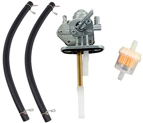 Huri Robinet de carburant et filtre à essence pour Kawasaki Vulcan 500 Zephyr 750 Ninja 500R Virago 750 Suzuki DRZ400 GSF600
