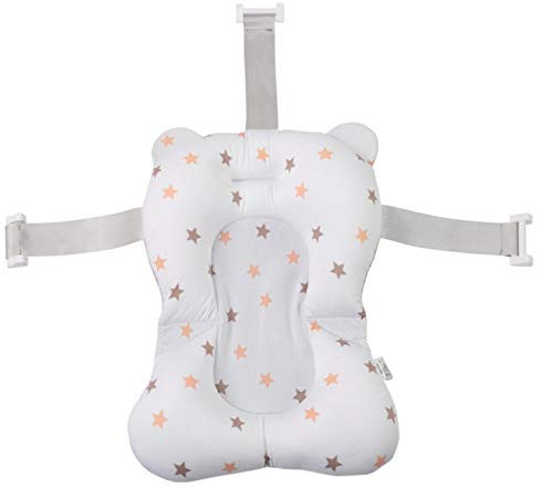 Gusengo Coussin De Baignoire pour Bébé - Tapis Antidérapant pour Baignoire Bebe, Pliable Matelas De Bain Flottant - Nouveau-né 0-12 Mois, Blanche
