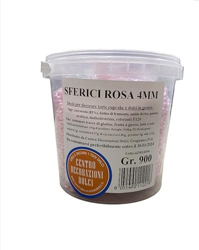 Sferici rosa perlati in zucchero gr. 900 - Centro Decorazioni Dolci - ideali per decorare dolci in genere