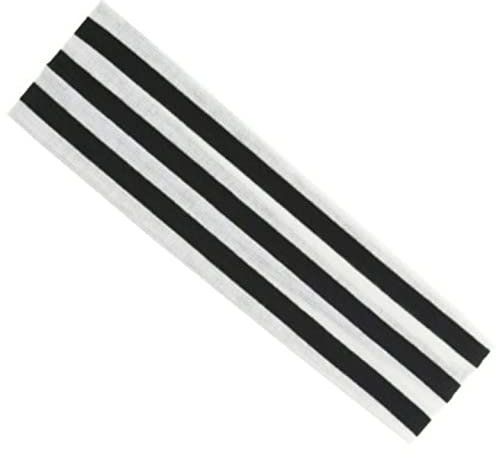 Topkids Accessories Yoga-Stirnband, Kylie, Haarband, Haarband, Haarband, Haarband, Haarband, dehnbar, elastisch, für Damen, Herren und Jungen, Mädchen (7 cm, schwarz und weiß gestreift)