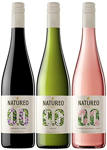 WineLovers Alcohol Free Red, White & Rosé Wine - Torres Natureo - Spain 3 x 75cl