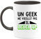 quotedazur - Mug Anniversaire Geek - Un Geek Ne Vieillit Pas Il Level Up - Tasse Cadeau Anniversaire Nerd - Noir/Céramique