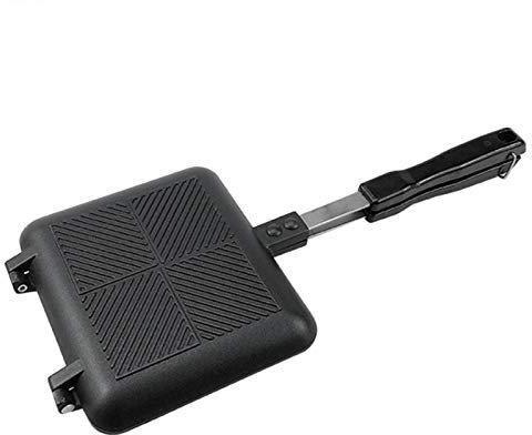 Oriental riverkit Doppelseitige Bratpfanne, Breakfast Sandwich Maker mit Griff Nonstick Grill Snack Grillpfanne für Frühstück, Käse-Toaster für den Herd oder den Außenbereich