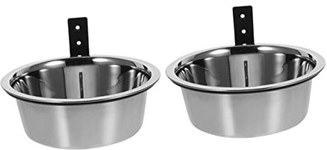 2 Sets Wall Mounted Elevated Dog Bowl Dog Bowls Wall Mounted Dog Bowl Stainless Steel Dog Bowl Wall Hanging Stainless Steel Foldable