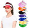 Women Sun Visor Plastic Visors Sport Summer Pub Golf Visor Outdoor Neon 80s Fancy Dress Costume Accessories 8Pcs