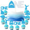 Shark One Cupcake-Topper