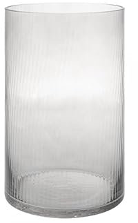 RAMSJÖ Large Grey Striped Glass vase/Lantern