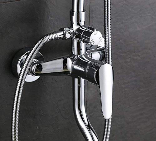 Systèmes de douche pour baignoire Ensemble de douche pour baignoire Mélangeur de douche pluie en acier inoxydable avec receveur de douche et pommeau de douche Appareils de salle de bain Auspicious