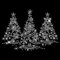 Glitzerdeals Bügelbilder Karneval Strass Weihnachtsmotiv Tannenbaum 3er kristall Aufbügler für Textilien Weihnachten Bügelmotiv Wintermotiv Strass Bügelbild Schneeflocken Bäume