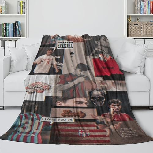 GAVI Warme Und Flauschige Decke - Fußball Weiche Flanell Decke Für Wärme Und Glückseligkeit - Decke Für Weihnachten Geburtstag Geschenk Für Kinder Jugendliche Erwachsene 50x60inch(127x152cm)