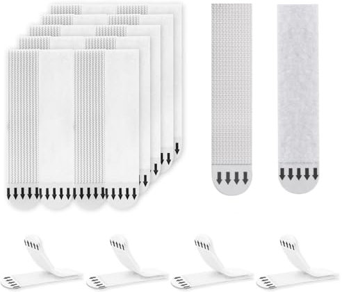 24 Pairs/ 48pcs Picture Hanging Strip, Picture Hanging Strips, No Nails Picture Hanging Strips for Frame Hanging, Picture Hanging Strips for Frame Hanging and Christmas Decorations