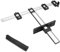 QWORK® Bohrer-Positionierungslineal mit Metrische und Imperiale Skalen, Einstellbare Bohrschablone Kabinett Hardware Jig zur Montage von Griffen an Möbeln