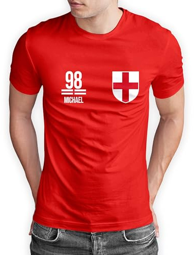 True Statements Schweiz T-Shirt „WM 2026“ Swiss Trikot Fußball Shirt Herren Damen Unisex Weltmeisterschaft - personalisiert mit Zahl & Namen - Fanartikel Switzerland -Outfit - EU Größen S - 5XL