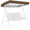 Swing Canopy Cover, Waterproof Patio Cover Top, Replacement Canopy For Swing For Seat 2-3 Seater Garden Swing Chair Cover (Brown 140cm x 120cm)
