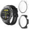 Aerku Custodia Compatibile per Huawei Watch GT 5 Pro 46MM/GT5 46MM, [Con Vetro Temperato] 9H HD Anti-Graffio Custodia Protettiva Telaio Rigida PC Cover Protezione - Trasparente&Nero