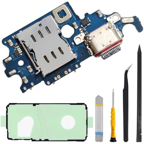 ZHUROUPU Charging Port Dock Connector Replacement for Galaxy S21 5G | for SM-G991B SM-G991B/DS, Fast Charging Supported, Integrated Mic/Audio Jack, Waterproof Adhesive, Easy Installation