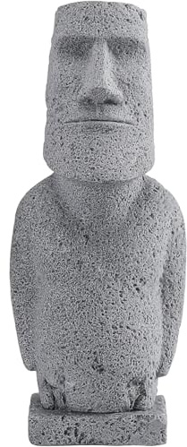 ZKSYLSM Osterinsel Moai-Statue, groß, 16,3 cm, Schreibtisch-Skulptur für | 360g Festes Harz und Stein Osterinsel Kopf Statue für Männer Büro Dekor Schreibtisch Dekor für Männer Bücherregal und