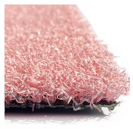 KJoBDwz Rasenteppich Rosa Garten-Rasenmatte, Kunstrasenmatte, synthetischer Kunstrasen mit Gummirückseite, 1,18 (Zoll) dick Rasenstück(100x200cm)