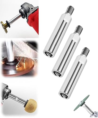 Angle Grinder Extension Rod, 2025 New M10/M14 Thread Polishing Machine Adapter Lever Angle Grinder Extension for 100 Types Angle Grinder (3 Pack, M14 65mm)