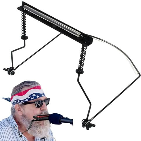 Mundharmonika-Halter, verstellbarer Halshalter, 10 Löcher, Mundharmonika-Halter, kratzfester Hals, Ständer, Zubehör für Mundorgel und Harfe