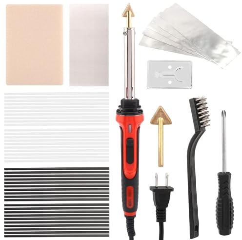 Plastic Welder, 110V/100W Plastic Welding Kit, Bumper Repair Welder Kit Plastics Soldering Tool for Flat Flat/Outer Corner/Inner for Bumper/Kayak Products Repair(SIZE:1set)